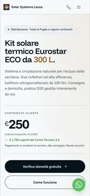 Solar Systems Lecce visto dal telefono